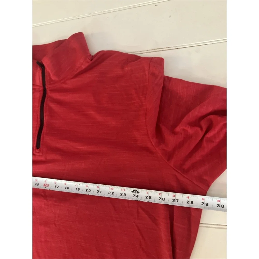 Solaris Performance Men's Red Polyester 1/4 Zip Red 3XT